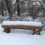 Banc sous la neige