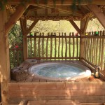 le jacuzzi de la cabane