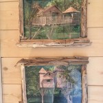 Photos de cabanes sur mur en bois