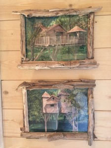 Photos de cabanes sur mur en bois