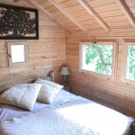 mezzanine cabane avec lit